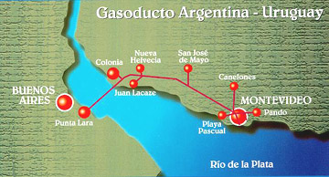 Routing of proposed gas lines